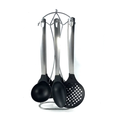 7PCS utensili da cucina in nylon non appiccicosi con maniglia in acciaio inox