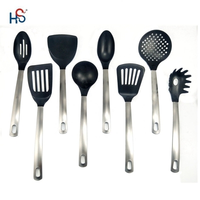7PCS utensili da cucina in nylon non appiccicosi con maniglia in acciaio inox