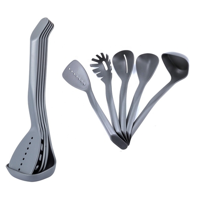 Set di utensili da cucina da nidificazione compatti da 5 pezzi utensili da cucina SS per cucinare senza problemi