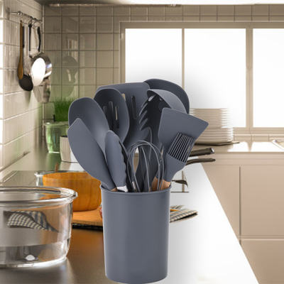 12 Pcs utensili da cucina utensili da cucina cucina Kit con maniglie di legno e ISO9001 approvato