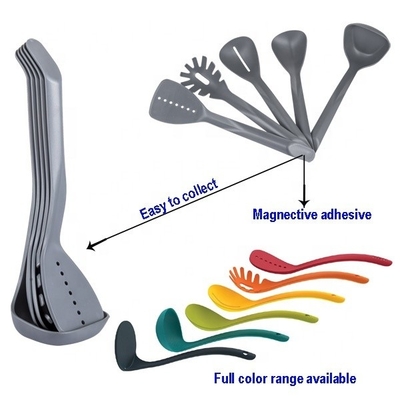 Nonstick Cooking Made Stile 5 pezzi Compatto utensili da nidificazione Set in colori vivaci