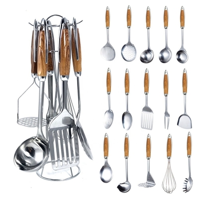 Set di utensili da cucina in acciaio inossidabile per utensili e accessori da cucina certificati ISO9001