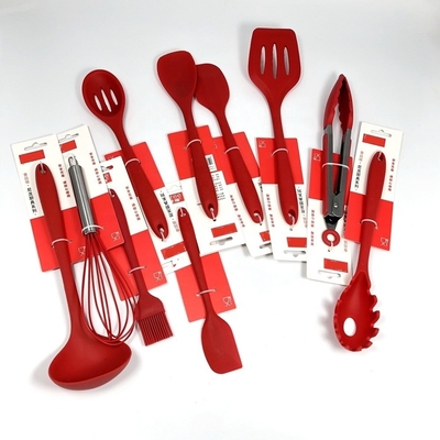 Set di cucina in silicone non appiccicoso Set di utensili da cucina a colori per cucina certificata ISO9001