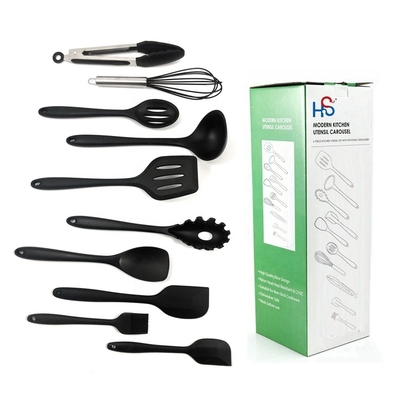 Set di cucina in silicone non appiccicoso Set di utensili da cucina a colori per cucina certificata ISO9001