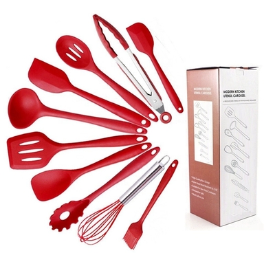 Set di cucina in silicone non appiccicoso Set di utensili da cucina a colori per cucina certificata ISO9001