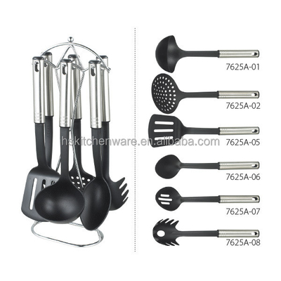 Moderno set di utensili da cucina in nylon per utensili da cucina nei prodotti per la casa