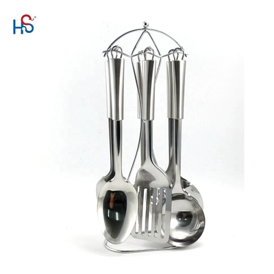 Set di utensili da cucina in acciaio inossidabile a 7 pezzi sostenibile per specifiche ODM o OEM