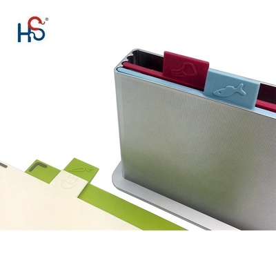 Logo personalizzato Acceptabile Marmo Tavola di taglio di plastica Set 4 pezzi Tavola BPA Free PP