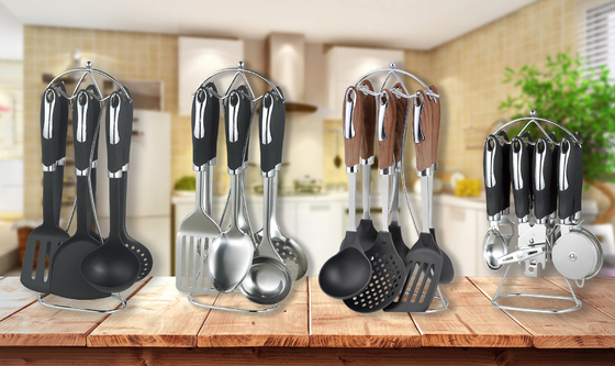Set da cucina in acciaio inossidabile cucchiaio Turner a fessura per utensili da cucina