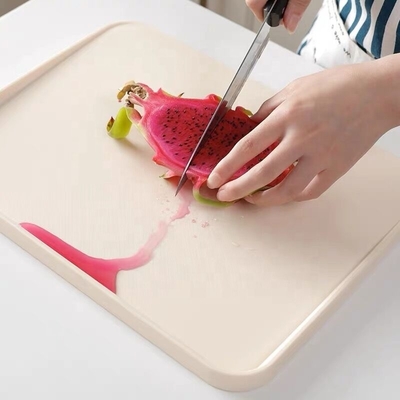 Tavolo da taglio per cucina di grande dimensione, reversibile, con maniglia facile da impugnare e scanalature profonde