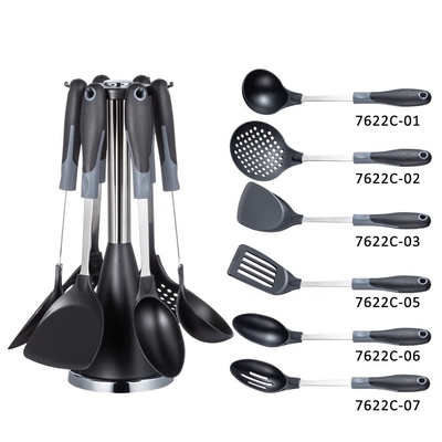 Disegni di cucina compatti Set di utensili da cucina in acciaio inossidabile con utensili metallici inclusi