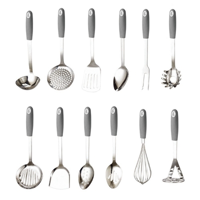Metallo Cucina utensili da cucina cibo Turner Set in acciaio inossidabile Logo personalizzato accettabile