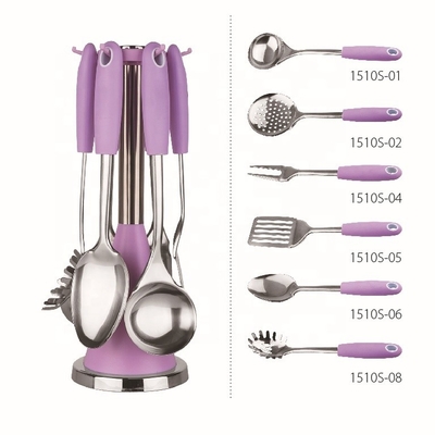 Metallo Cucina utensili da cucina cibo Turner Set in acciaio inossidabile Logo personalizzato accettabile