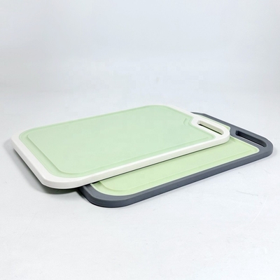 Tavola da taglio in plastica quadrata Set di 3 con piedi antiscivolo e scanalatura profonda