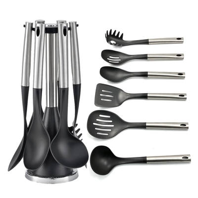 Apparecchi da cucina sostenibili Set di nylon Accessori da cucina Lata di nylon Skimmer Turner Cucchiai