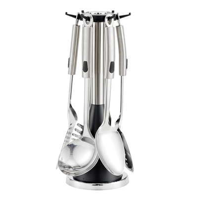 Esempio di accessori da cucina in acciaio inossidabile attrezzi set stampa di seta o logo scolpito
