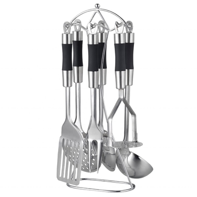 Set di utensili in acciaio inossidabile per la zuppa da cucina, la cucchiaia, lo skimmer, il turner, la spatola, il cucchiaio di riso