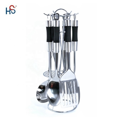 Set di utensili in acciaio inossidabile per la zuppa da cucina, la cucchiaia, lo skimmer, il turner, la spatola, il cucchiaio di riso