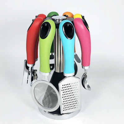 Dispositivi di cucina personalizzati con logo Set con utensili in acciaio inossidabile Cucine reali utensili da cucina