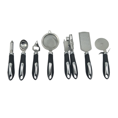 Set di gadget da cucina a colori marmorei per utensili da cucina alimentari