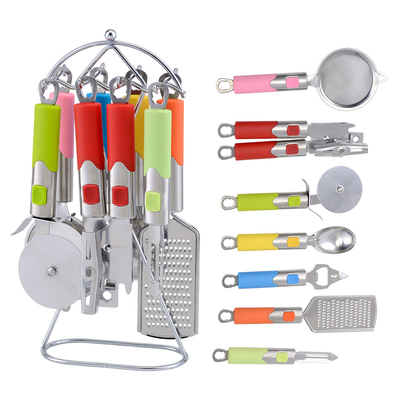 Apparecchi per la casa Set di attrezzi da cucina in qualsiasi colore con plastica in acciaio inox