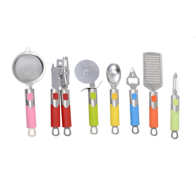 Apparecchi per la casa Set di attrezzi da cucina in qualsiasi colore con plastica in acciaio inox