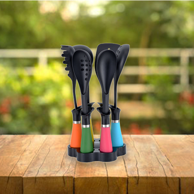 Strumenti da cucina antiaderenti Set utensili in nylon da 7 pezzi per un'esperienza di cucina senza sforzo