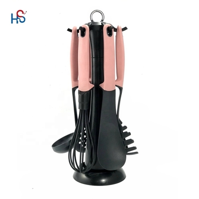 7 pezzi di utensili antiaderenti con utensili da cucina in silicone resistenti al calore e maniglia TPR