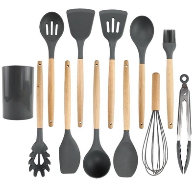 Esperienza la migliore cucina con silicone utensili da cucina Set e manico di legno