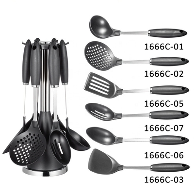 Strumenti da cucina in plastica Set di colori personalizzati sostenibili Spatola Turner Masher Spaghetti