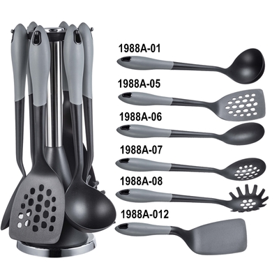 Set di utensili da cucina resistenti al calore di 6 pezzi di nylon 66 antiaderente per cucinare senza problemi
