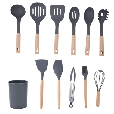 Stampa in seta o logo con graffiti 12 PCS utensili da cucina in silicone con porta plastica
