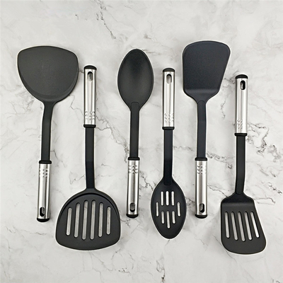Set di utensili da cucina in acciaio inossidabile con maniglia resistente al calore fino a 210 °C