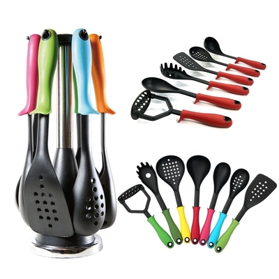 Eco-friendly Cucchiaio solido cibo Turner Spatula cucchiaio a fessure Whisk Acacia Silicio utensili da cucina