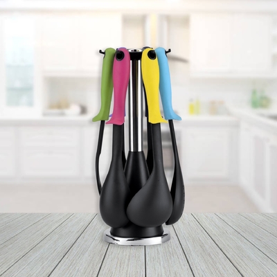 Eco-friendly Cucchiaio solido cibo Turner Spatula cucchiaio a fessure Whisk Acacia Silicio utensili da cucina