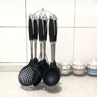 Non appiccicoso 7 Pcs Nylon utensili da cucina Set solido e durevole per cucina ecologica