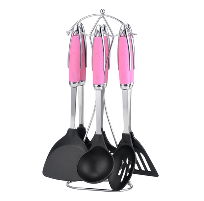Non appiccicoso 7 Pcs Nylon utensili da cucina Set solido e durevole per cucina ecologica