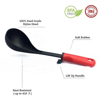 Set di utensili da cucina per cucina sostenibile con supporto rotante e manico TPR PP