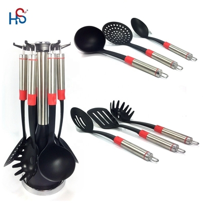 Logo stampato utensili da cucina set 7 pezzi utensili resistenti al calore per cucina versatile