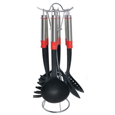 Logo stampato utensili da cucina set 7 pezzi utensili resistenti al calore per cucina versatile