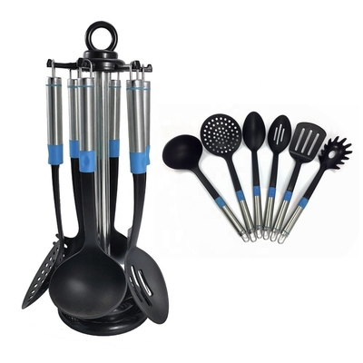 Logo stampato utensili da cucina set 7 pezzi utensili resistenti al calore per cucina versatile