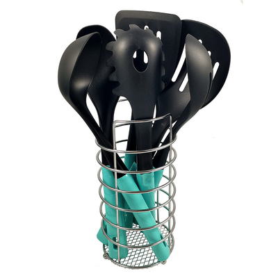 Set di utensili da cucina a manicotti colorati 7 pezzi per cucina sostenibile ed ecologica