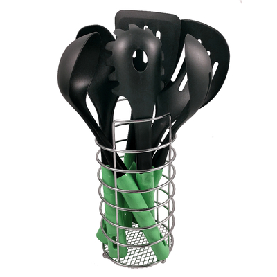 Set di utensili da cucina a manicotti colorati 7 pezzi per cucina sostenibile ed ecologica