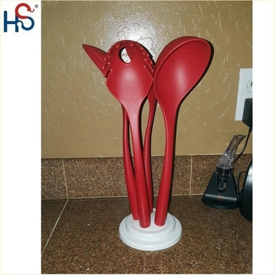 Set di utensili da cucina da stampa in seta utensili da cucina in nylon duraturi da 8 pezzi