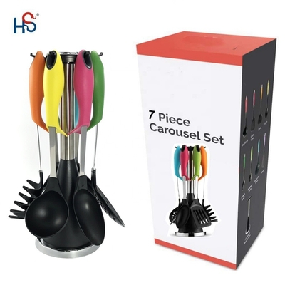 Crea la cucina dei tuoi sogni con il set di utensili in nylon a 7 pezzi resistente al calore e versatile