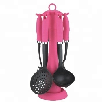 7 pezzi di utensili da cucina in nylon Set utensili da cucina in plastica sostenibile per gli abitanti di casa
