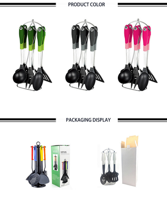 Set di utensili da cucina da 7 pezzi con lavastoviglie utensili di nylon sicuri e privi di BPA
