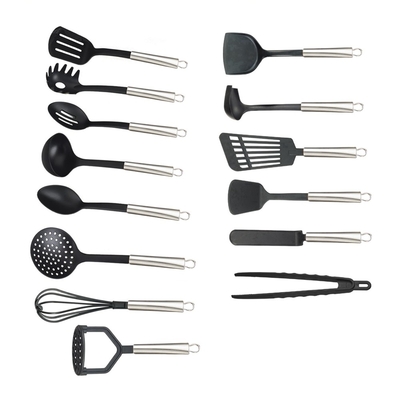 Set di utensili da cucina utensili da cucina di plastica utensili da cucina in nylon resistenti al calore