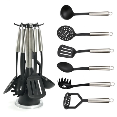 Set di utensili da cucina utensili da cucina di plastica utensili da cucina in nylon resistenti al calore