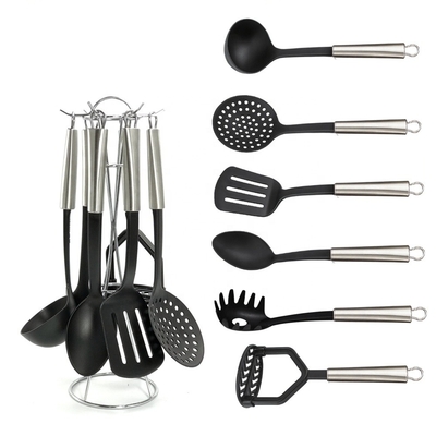 Set di utensili da cucina utensili da cucina di plastica utensili da cucina in nylon resistenti al calore